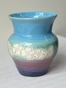 Vase with white flowers — Dryden American Art Pottery