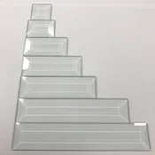 1 1/2″  x 12″ Rectangle Bevel Glass
