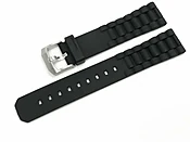 Black Rubber Tag Heuer Formula 1 Replacement Rubber Watch Band 20 mm