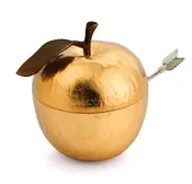 Apple Honey Pot with Spoon by Michael Aram Collection - Gold