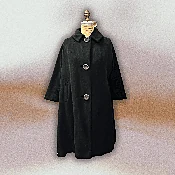 1950's Pure Cashmere Black Swing Coat — Vintage Frills