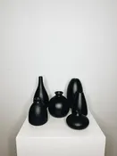BLACK CERAMIC BUD VASES (QTY=51) | T Villager Designs | Nashville Florist | Nashville Wedding Florist | Holiday Decor | Nashville Floral Design |