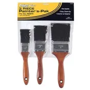 3-Piece Polyester Bristle Varnish & Sash Paint Brush Set
