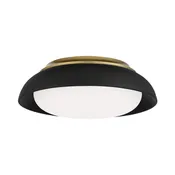 Minka Lavery 15" LED Flush Mount-Coal w/ Honey Gold Highlight