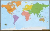 World Desk Map (2-sided)