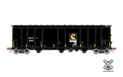 Rivet Counter HO Scale Thrall 5750 Carbon Black Covered Hopper 1970s Version, Witco/Continex Logo