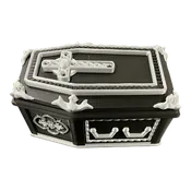 3D Printed Coffin Box  7.5-Inch Gothic Horror Storage Display Piece