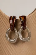 Addison Grey Acrylic Drop Earrings