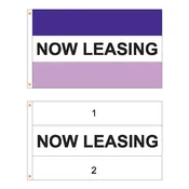 2 Color Horizontal Now Leasing Flag - Customizable Property Flag - PFS 302