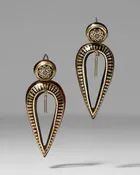 Antique 1800s 14k Gold with Tortoise Earring