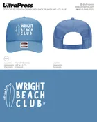 UP-EMB-85551 Wright Beach Club Hats - Evan Wright - 12 Min Qty (Bulk)