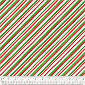 Meowy Christmas, Christmas Stripe, Wrapping Paper, | Cotton Quilting Fabric