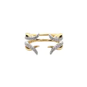 14K White and Yellow Gold Diamond Ring Enhancer