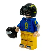 #9 QB Stafford L.A. Football Player Minifig made using LEGO parts