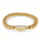 10k Gold Diamond Cuban Link Bracelet