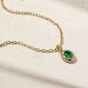 Aurum Oval Emerald Pendant