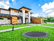 15' Round Pro-Line Avyna In-ground Trampoline - Texas Backyard Structure
