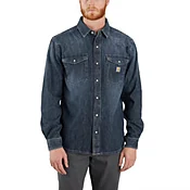 Carhartt Men's Montana Relaxed Fit Midweight Denim Long-Sleeve Snap Front Shirt - H.N. Williams