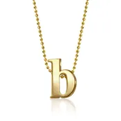 Alex Woo 14kt Yellow Gold Letter B initial Necklace