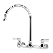 12-802L – Silver Series 8″ Center Wall Mount Faucet, 8-1/2″ Gooseneck