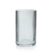 3385-06-09 - 7.75" Ribbed Cylinder Vase Crystal - 6/Cs