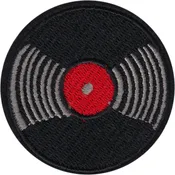 Embroidered Patch - 2.38" Vinyl Record Album LP DJ Music Band Audiophile