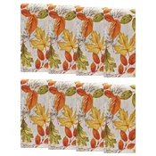 Autumn Leaves Fall Printed Napkins, Set of 8
