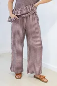 A Block of Time Gingham Crop Pants