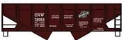 Accurail HO 81741 - Kit - 55-Ton Panel-Side Twin Hopper Car Kit "Chicago & North Western" #76245