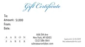 $1000 Gift Certificate  Copy