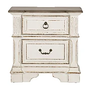 Abbey Park - 2 Drawer Nightstand With Charging Station - Antique White