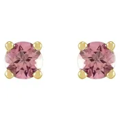 14KY Pink Tourmaline Stud Earrings — Modern Metalsmith