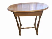 19th C.Jacobean Revival Oval 1 Drawer Side Table28"h x 17"d x 28"l