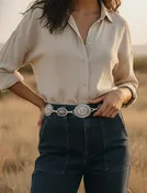 Arroyo Silver Concho Chain Belt