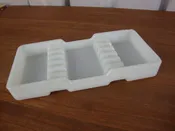 1950s The American Cabinet Co. Milk Glass Double Ribbed Dental Equipment Tray