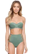 Tori Praver Margot Bandeau Top in Green