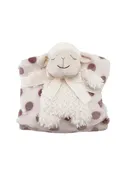 Plush Animal with Polka Dot Blanket