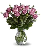 12 LAVENDER ROSES