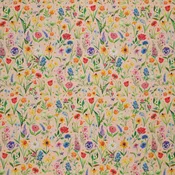 A Prairie Heart Fabric Collection - Meadow Flowers Pale Peach Jam