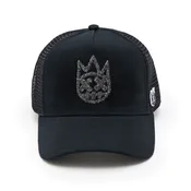 Cult of Individuality Crystal Logo Mesh  Back Trucker Hat - BLACK