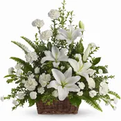 Peaceful White Lilies Basket by Teleflora