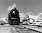 AT&SF 2-8-2 Mikado 3243 Eastbound at Summit Station in the Cajon Pass – 1950