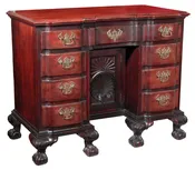 A Carved Mahogany Chippendale Kneehole Desk, New York, c.1890, labeled “Sypher & Co.”
