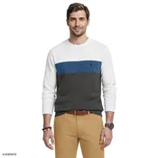 ADVANTAGE PERFORMANCE COLORBLOCK CREWNECK FLEECE  - BRIGHT WHITE