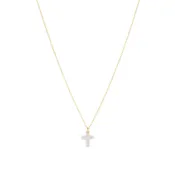 16" Necklace Gold - Blessed Crystal Charm