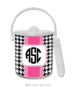 Alex Houndstooth Black Ice Bucket