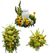 3 PC SUNFLOWER CELEBRATION OF LIFE PKG