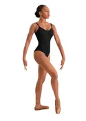 Adagio Embroidered Strappy-Back Camisole Leotard (Black)
