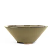 10" Round Tapered Bowl Bonsai Pot - Tan