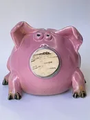 "Little Fat Piggy" bank by Zack Dryden — Dryden American Art Pottery